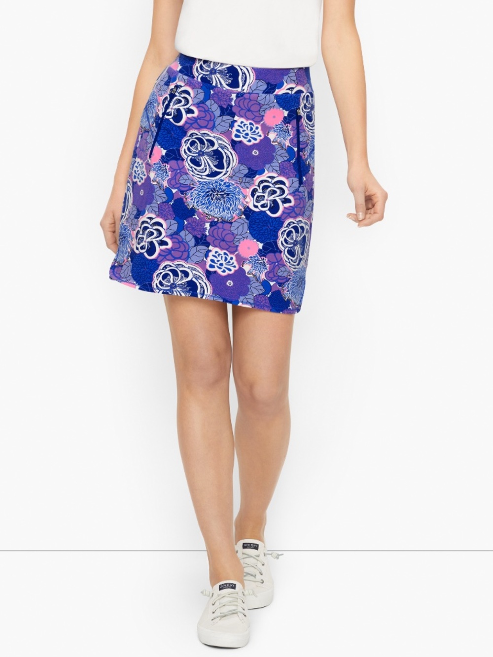 T by Talbots Everyday Stretch Skort in Spring Blossoms